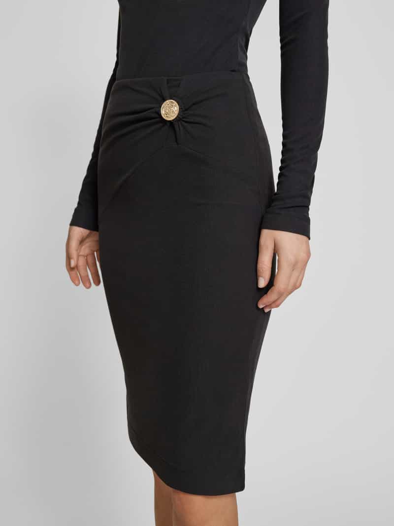Guess Knielange rok met sierknoop model 'ZAMA'
