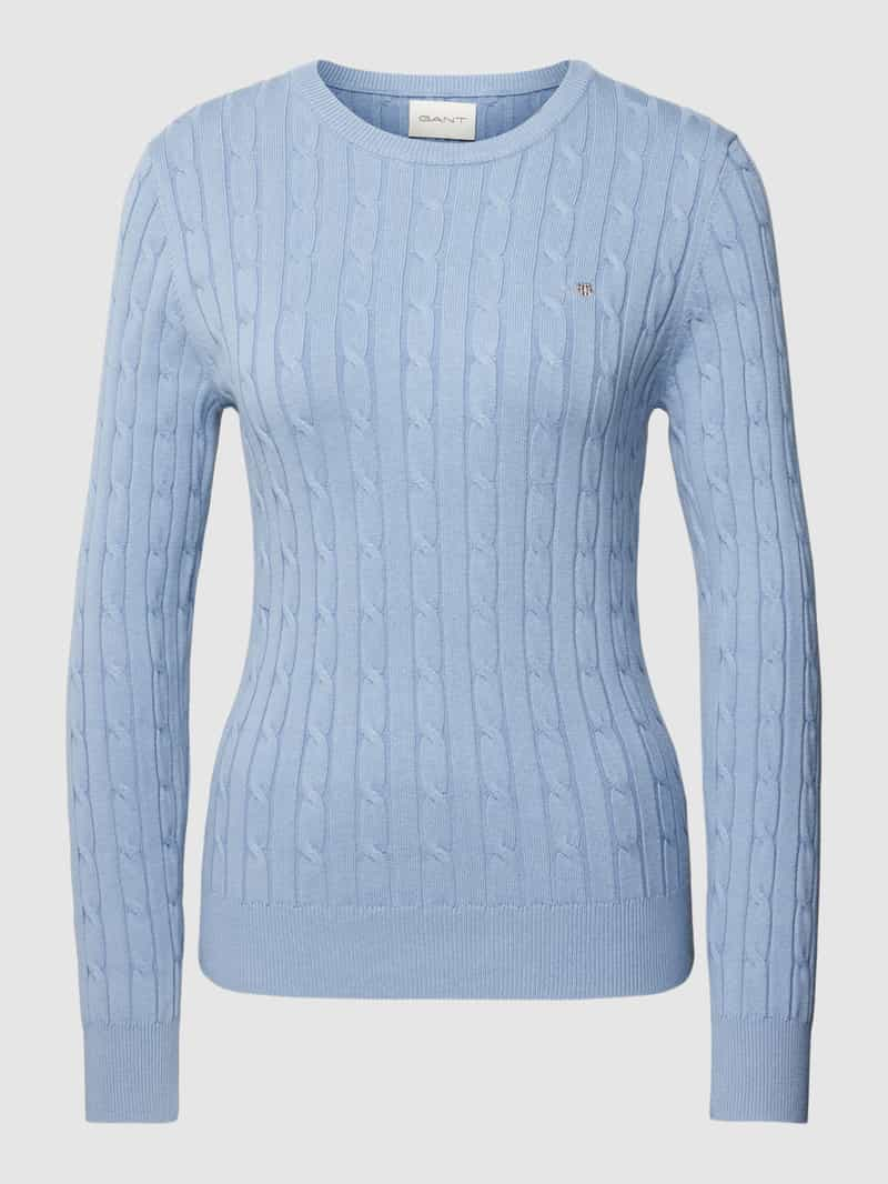 Gant Gebreide pullover met kabelpatroon