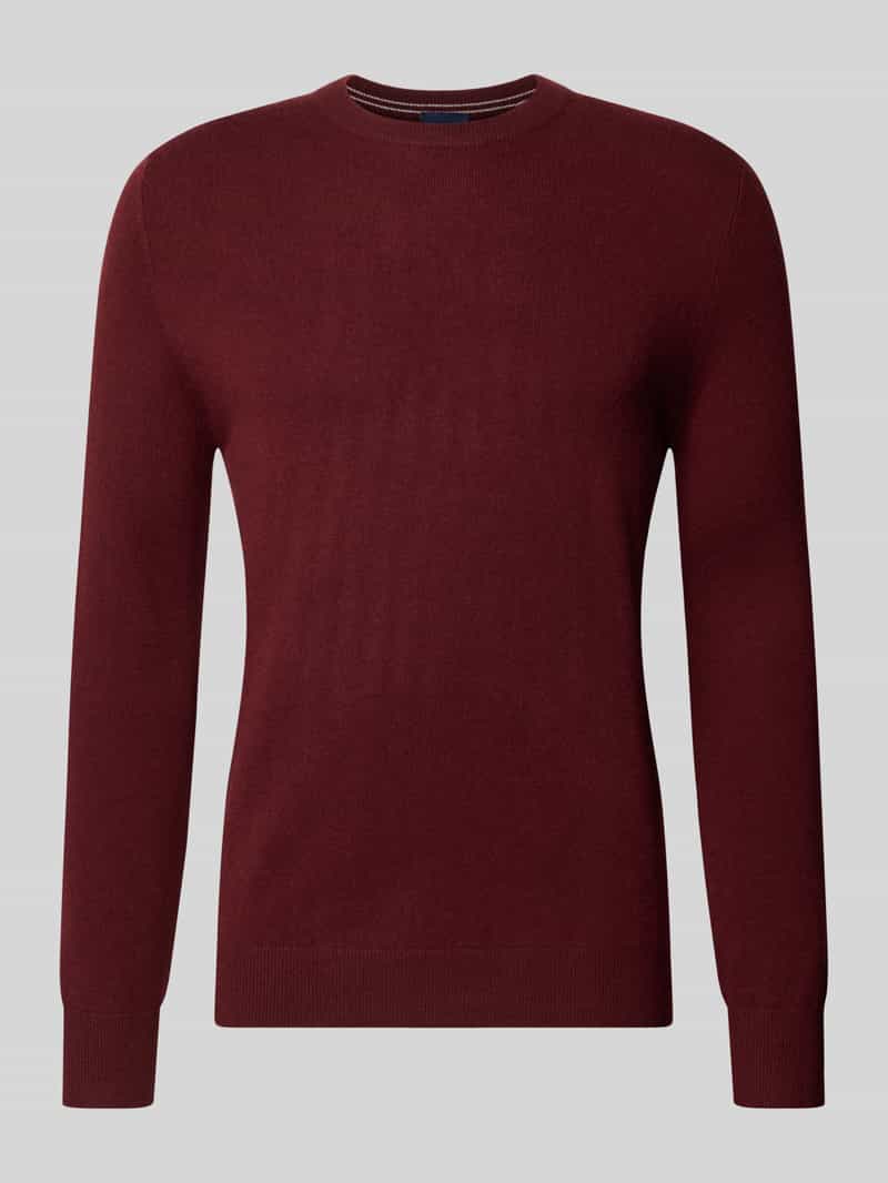 Christian Berg Men Regular fit gebreide pullover van mix van wol en kasjmier