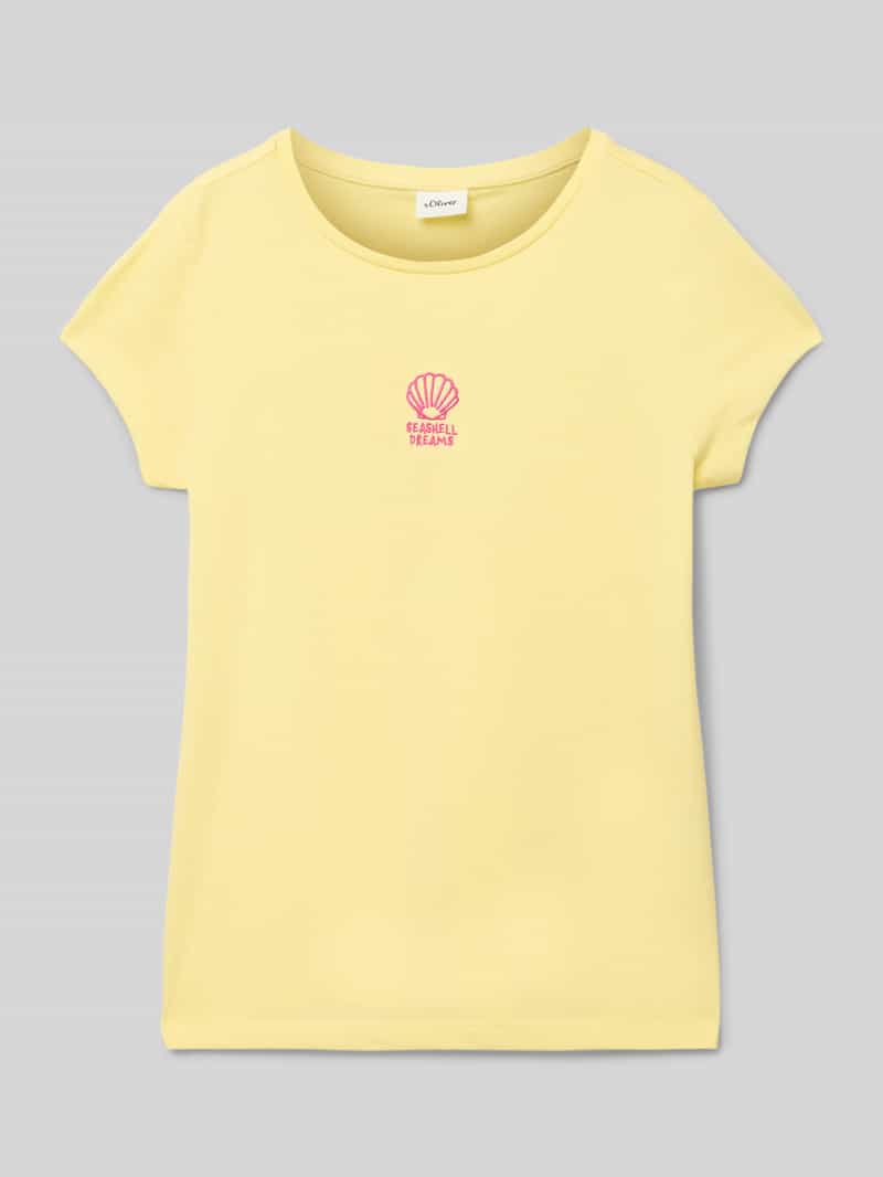 s.Oliver RED LABEL T-shirt in A-lijn met borduursel