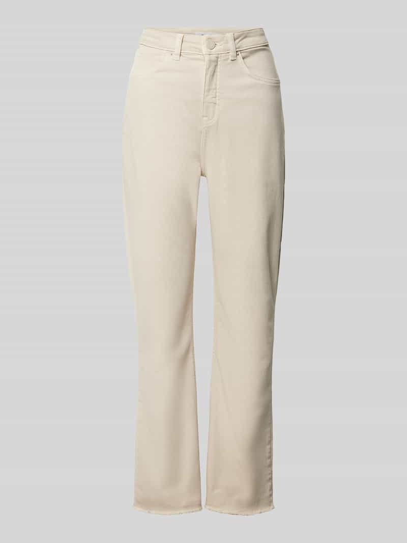 Opus Tapered fit jeans met open zoom model 'Eboni'