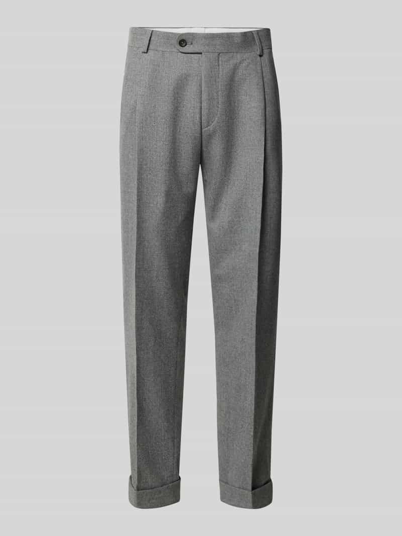 carl gross Stoffen broek van zuivere wol met achterzak model 'Tillo'