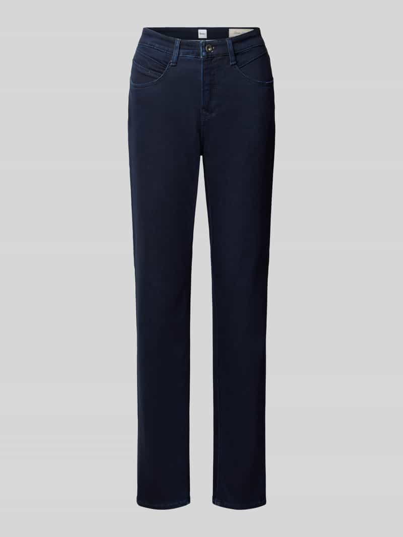 Brax Dames Jeans  Style CAROLA CLEAN DARK BLUE, denim donkerblauw, maat 38