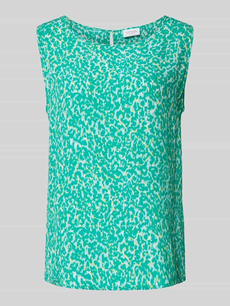 comma Casual Identity Blouseshirt van viscose met ronde hals