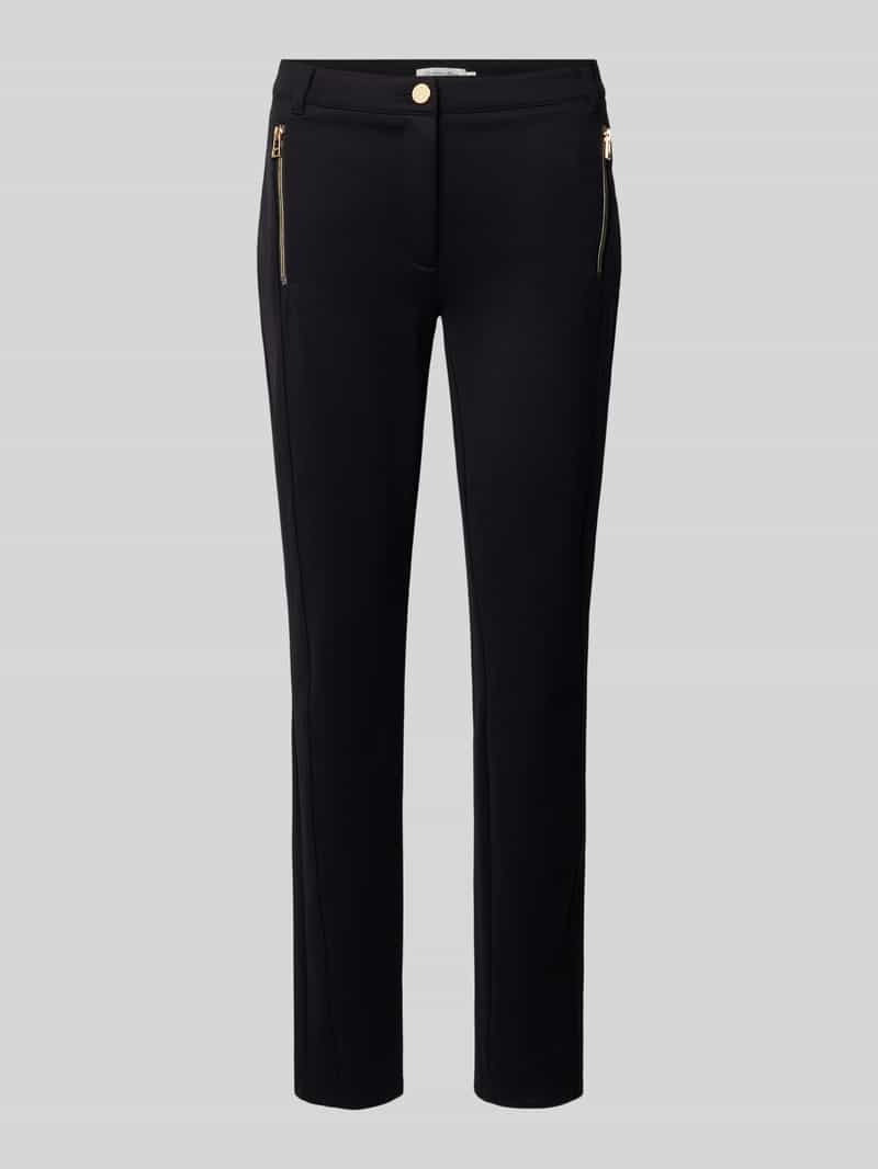 Christian Berg Woman Slim fit stoffen broek met paspelzakken