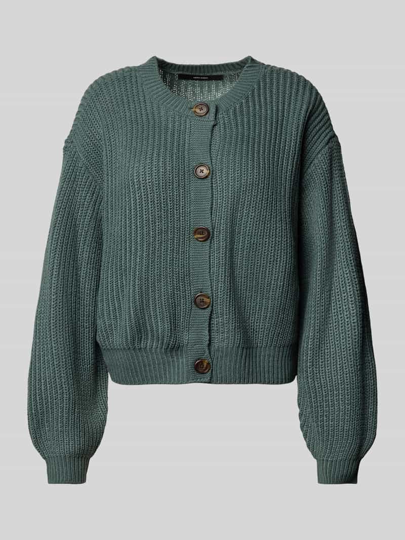 Vero Moda Relaxed fit gebreid jack met enkele knoopsluiting model 'LEA'