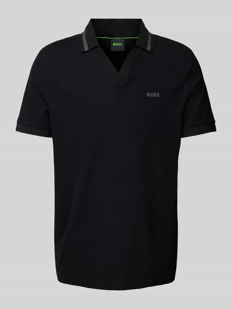 BOSS Green Poloshirt met labelprint