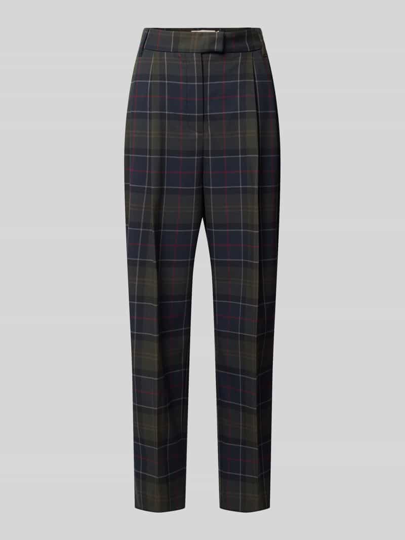 Barbour Regular fit bandplooibroek met persplooien