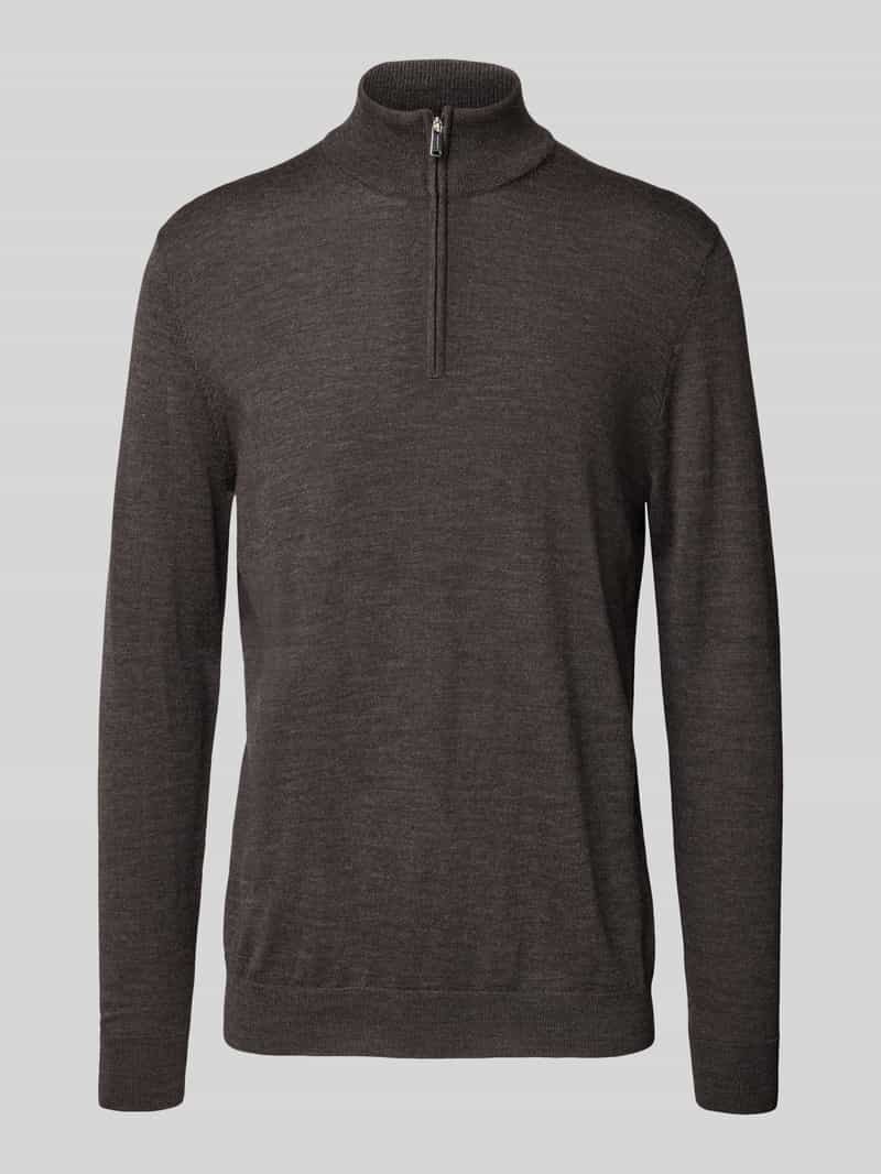 Profuomo Wollen pullover met schipperskraag