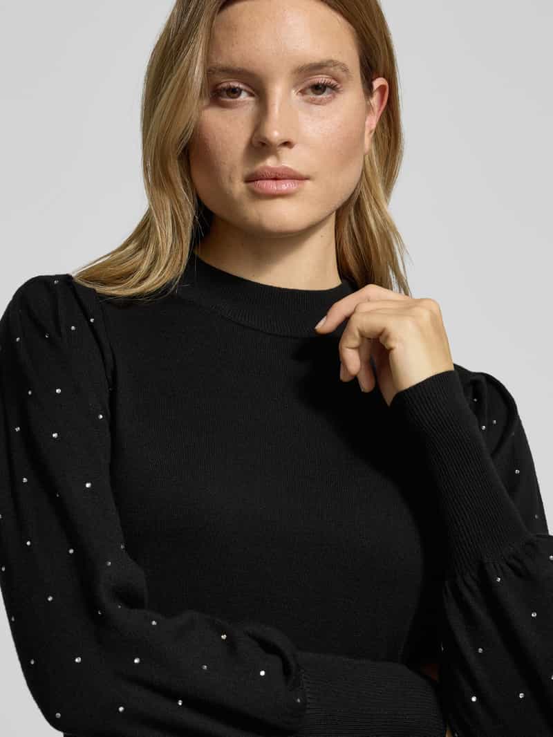 FREE QUENT Gebreide pullover met siersteentjes model 'DOTKA'