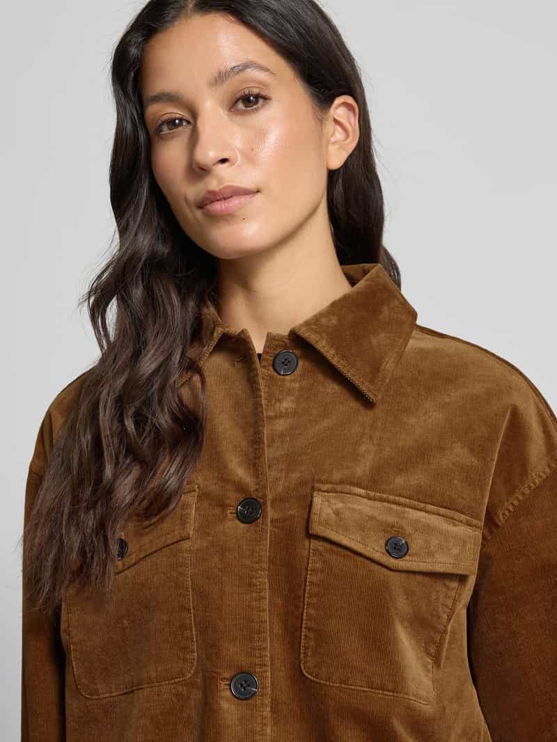 Marc O'Polo Regular fit overhemdjack van katoenmix