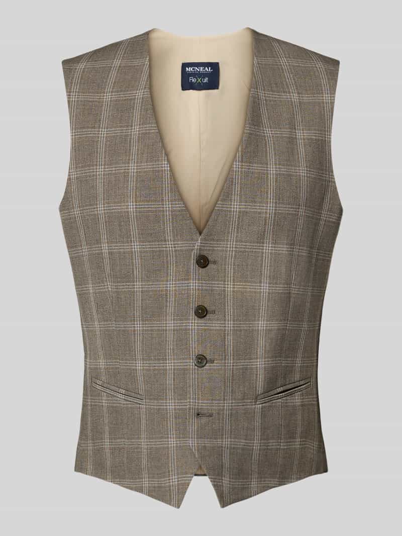 MCNEAL Slim fit gilet met paspelzakken