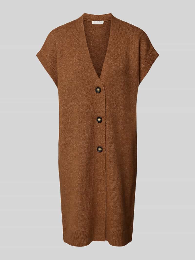 Christian Berg Woman Mouwloos vest met kapmouwen en V-hals
