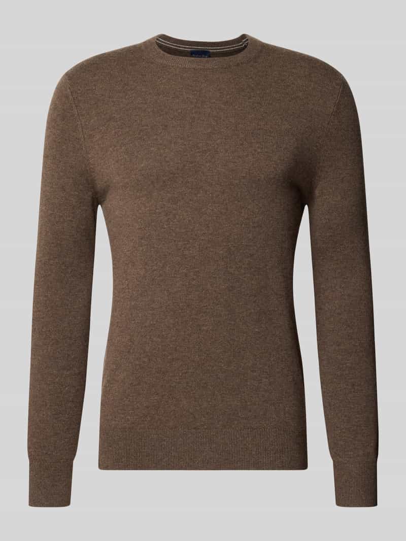 Christian Berg Men Regular fit gebreide pullover van mix van wol en kasjmier