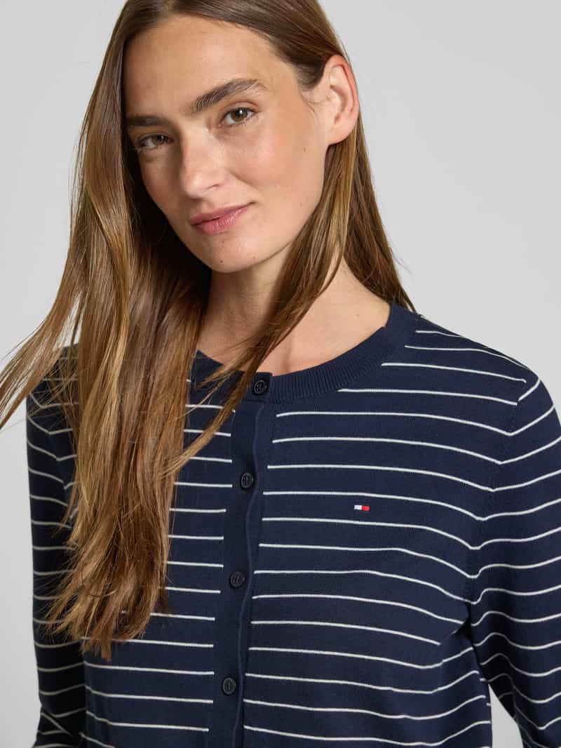 Tommy Hilfiger Regular fit gebreid jack van katoenmix