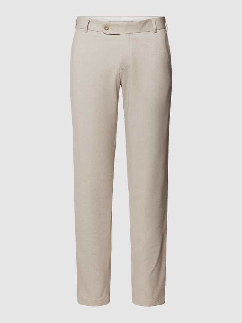 ATELIER TORINO Slim fit stoffen broek met persplooien
