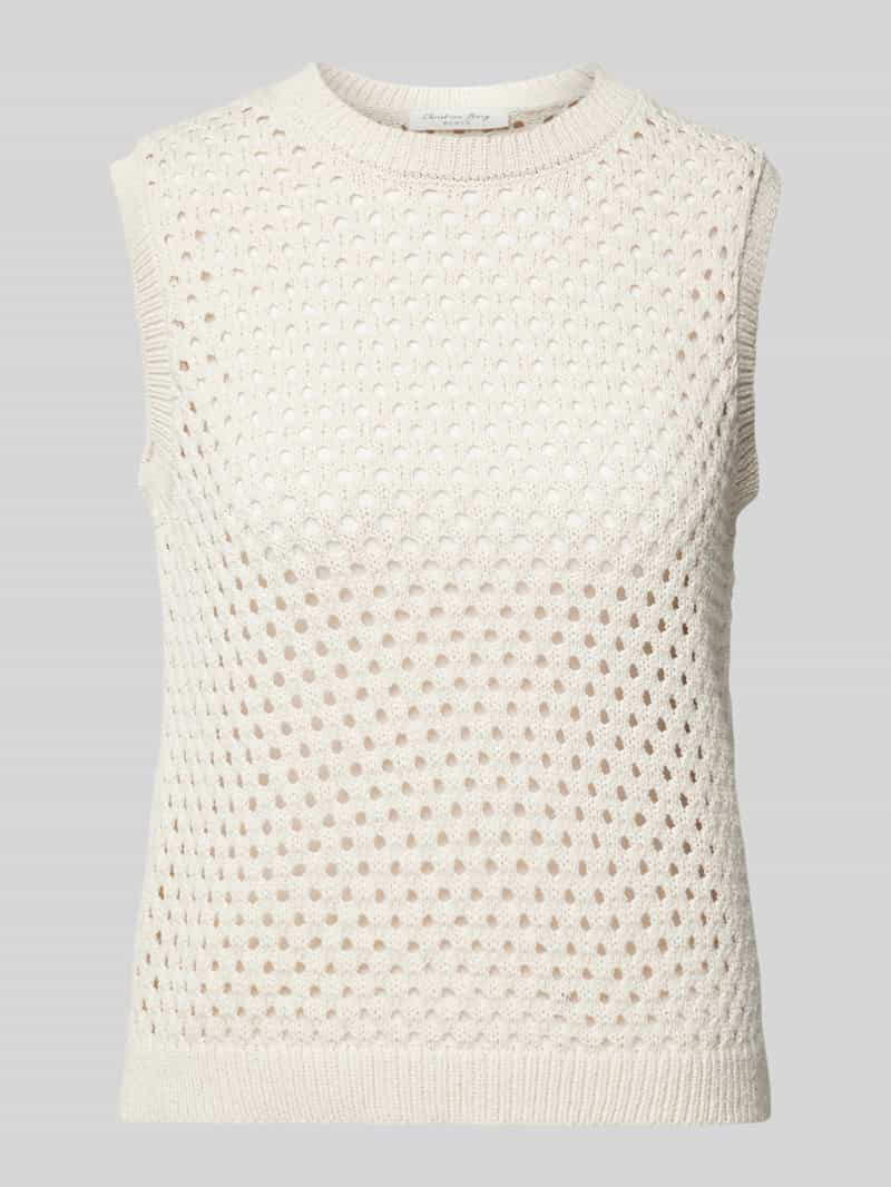 Tricottop met ajourpatroon