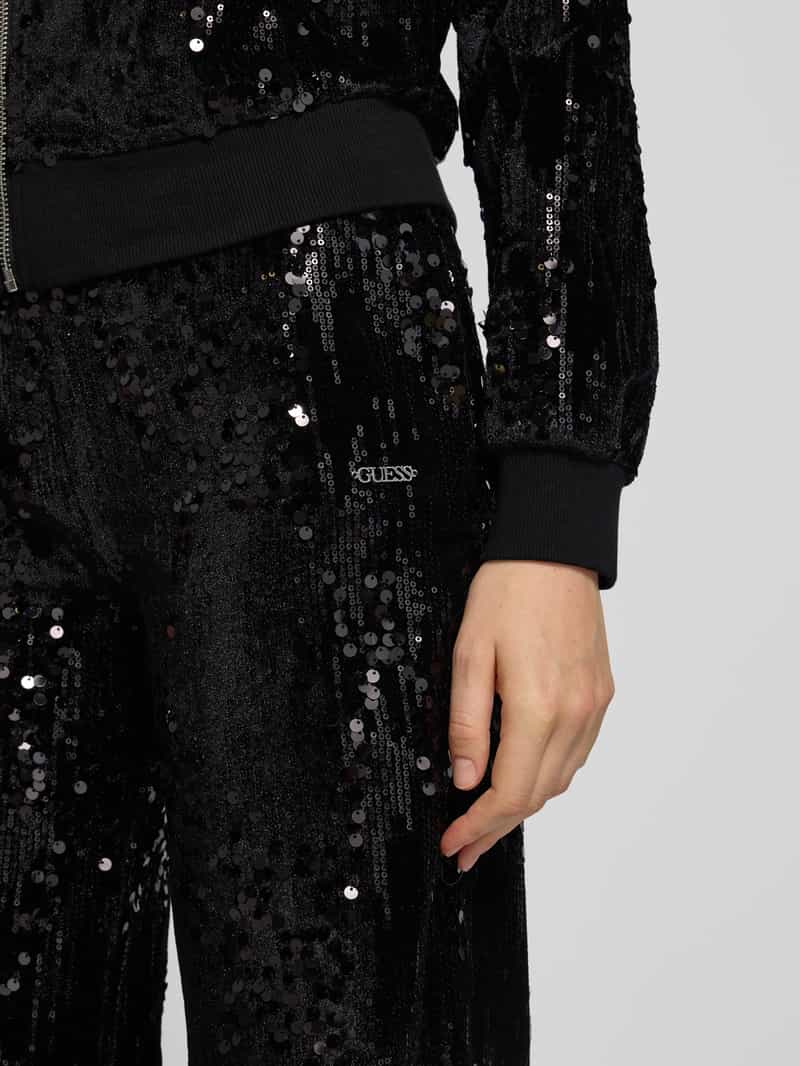 Guess Activewear Wide leg broek met pailletten model 'SEQUINS'