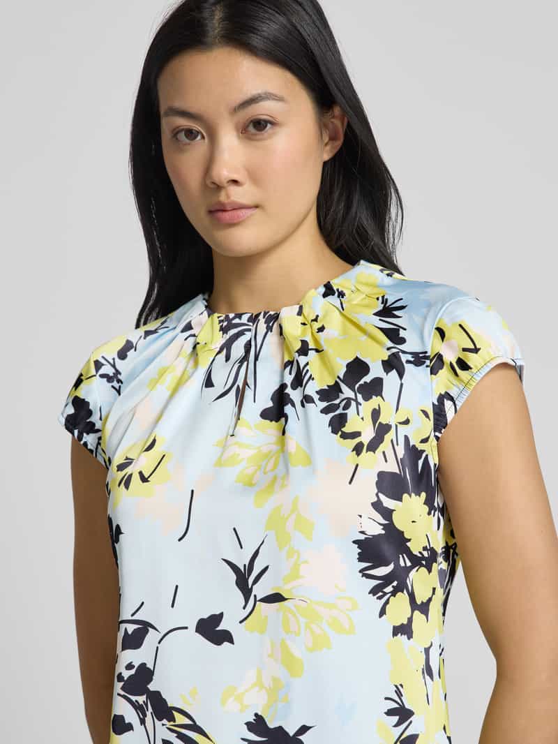 comma Slim fit blouseshirt met druppelvormige hals