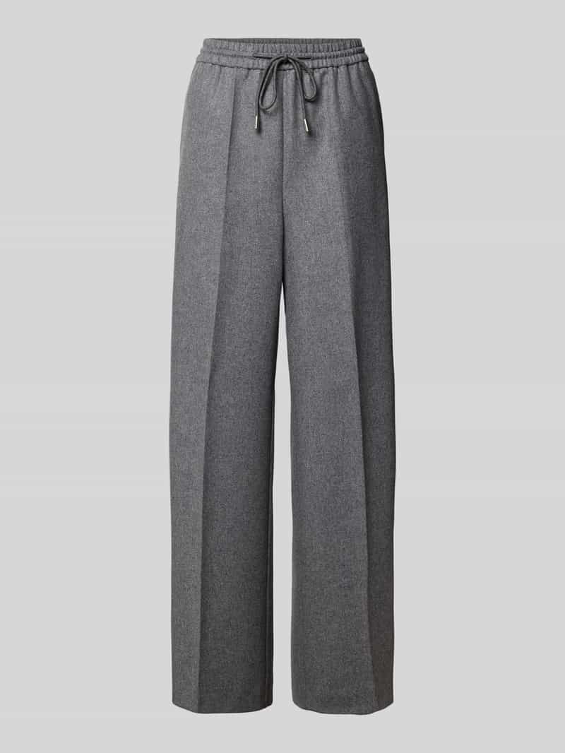 Boss Wide leg stoffen broek van een mix van wol en lyocell model 'TAVITE'