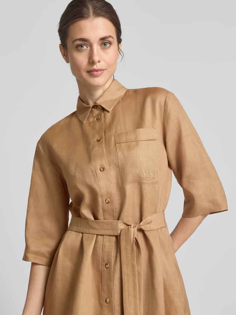 MM Linnen jurk met borstzak model 'SALUTE'