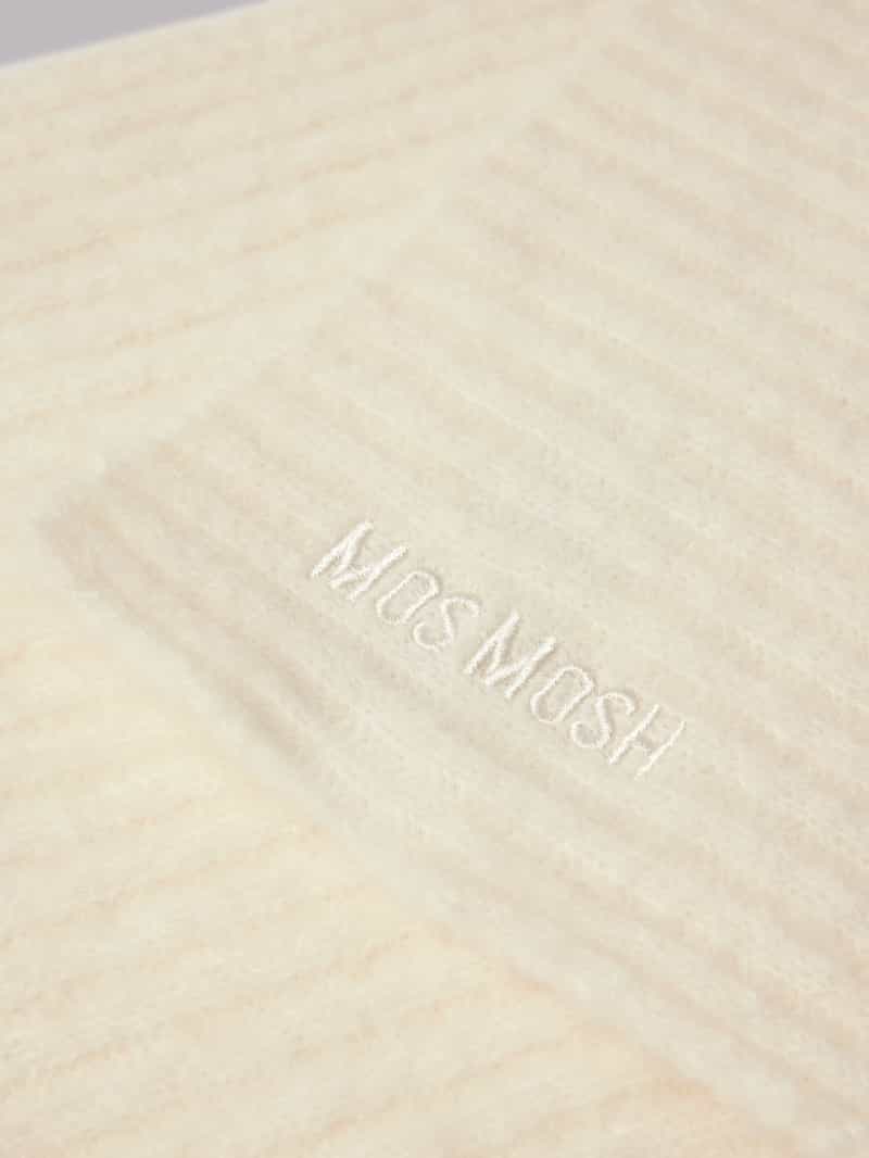 MOS MOSH Sjaal van wolmix met labelstitching model 'Lora'