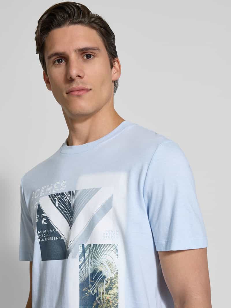 Tom Tailor Denim Regular fit T-shirt van puur katoen