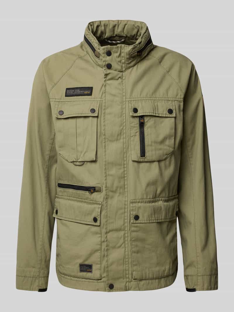 camel active Fieldjack met opstaande kraag