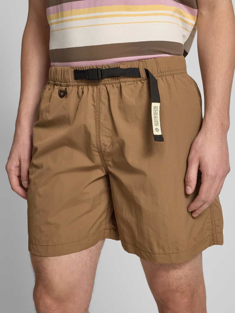 WOODBIRD Korte regular fit broek met riem model 'Choi'
