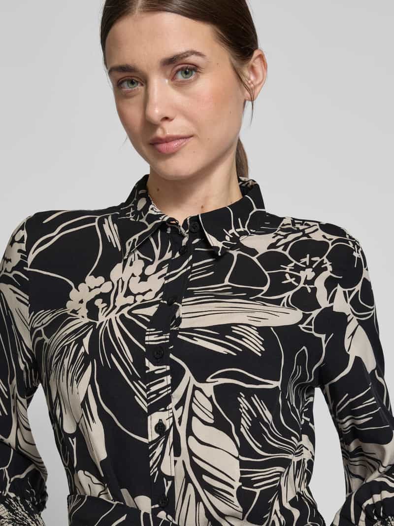 Betty Barclay Knielange blousejurk van viscose met platte kraag