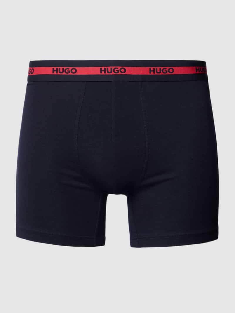 HUGO Boxershort met elastische logoband in een set van 3 stuks