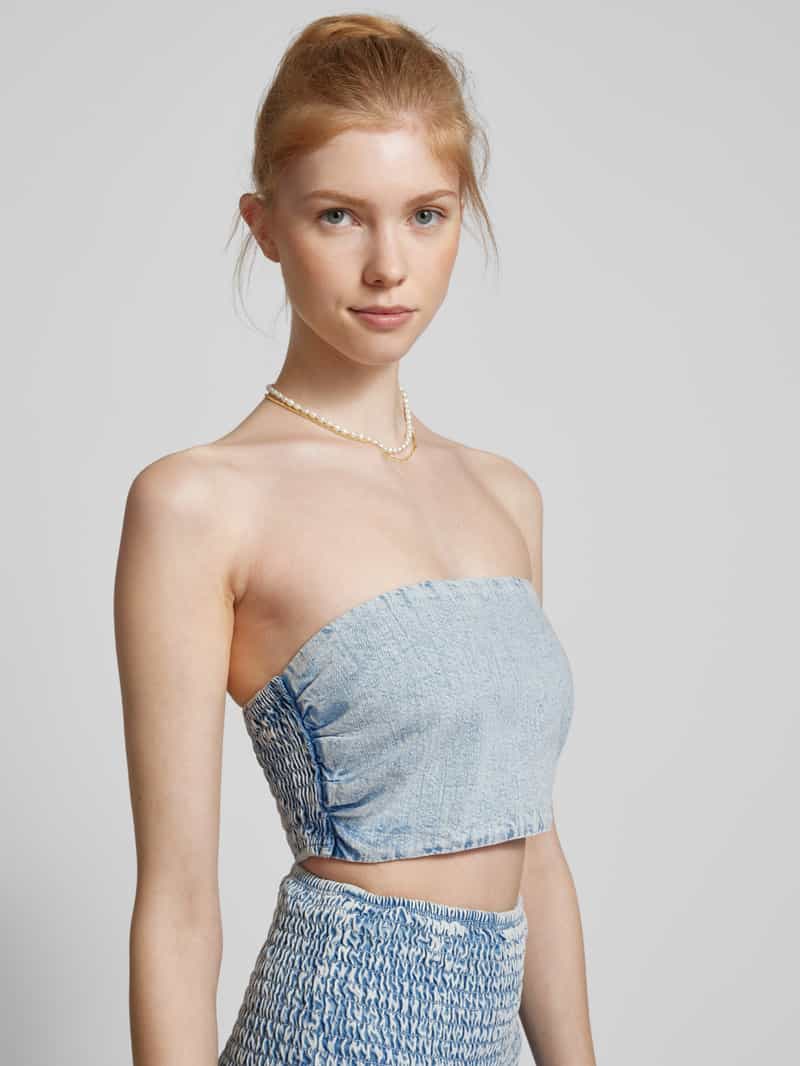 Gina Tricot Korte bandeautop in denimlook
