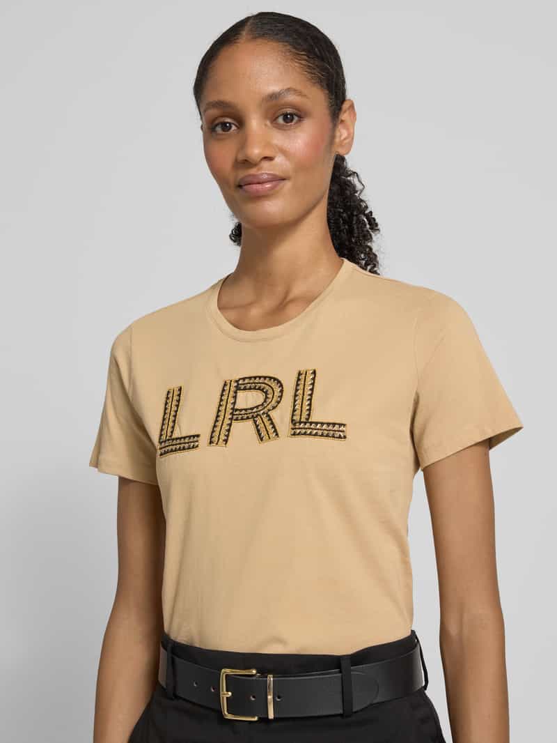 Lauren Ralph Lauren T-shirt met stitching en ronde hals model 'KATLIN'