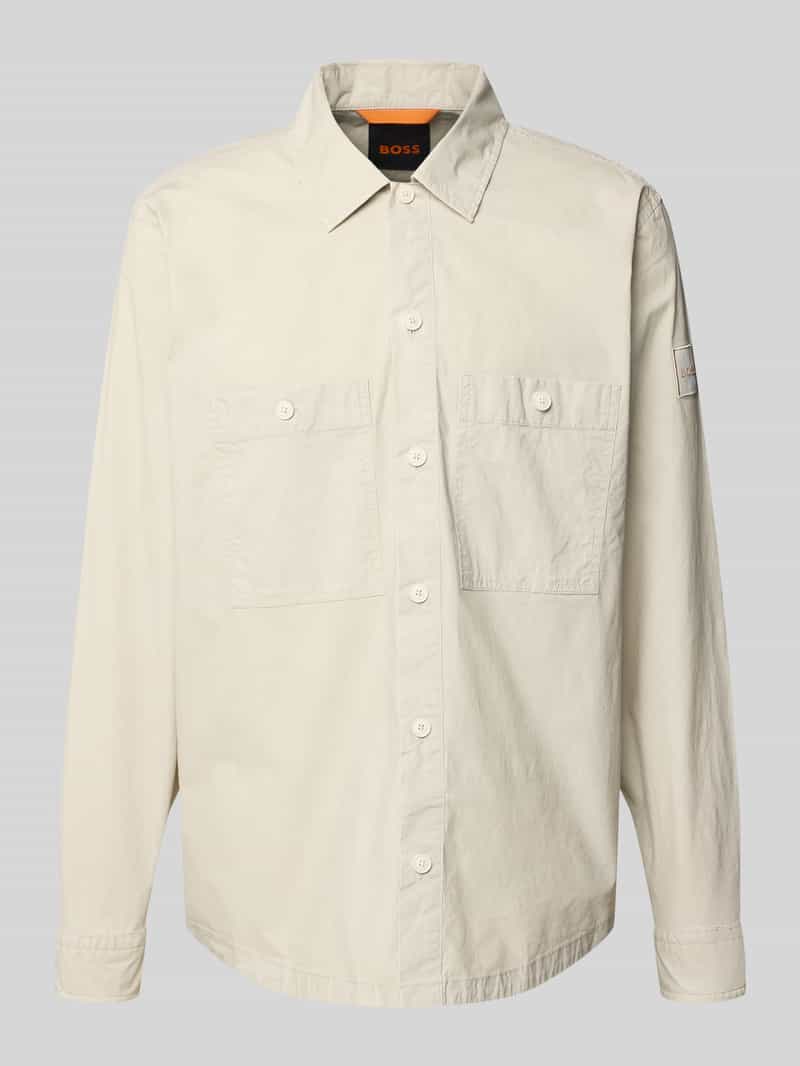 Boss Orange Regular fit overhemdjack met borstzakken model 'Locky'