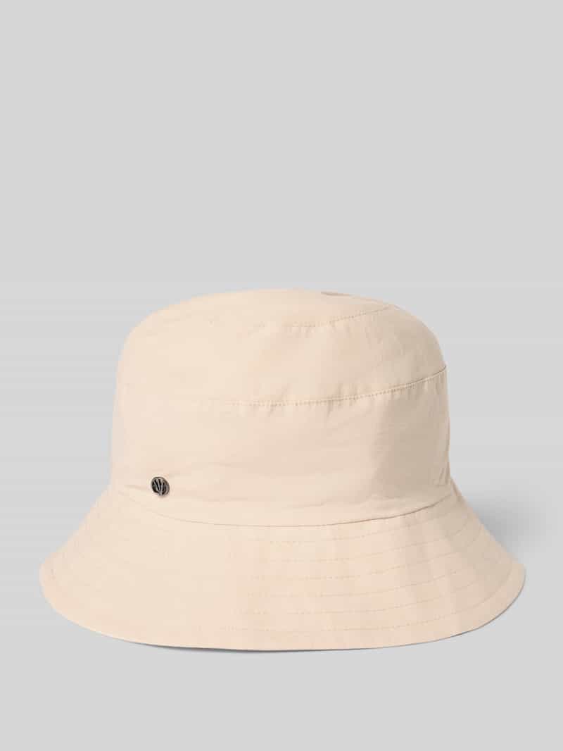 Bucket hat met labeldetail