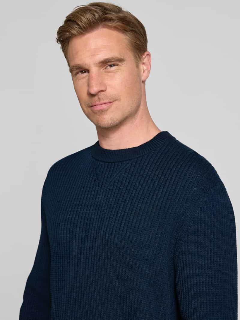 Boss Orange Regular fit gebreide pullover van katoenmix model 'APOKKO'