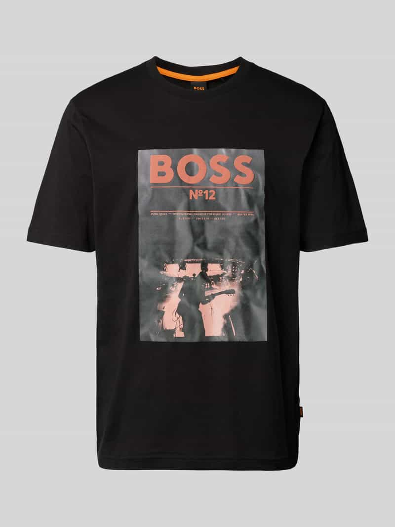 Boss Orange T-shirt met logo- en motiefprint