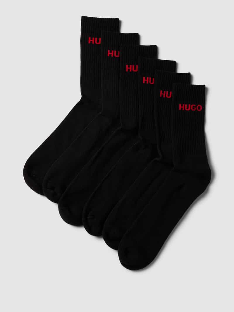 HUGO Sokken met labelprint in een set van 6 paar