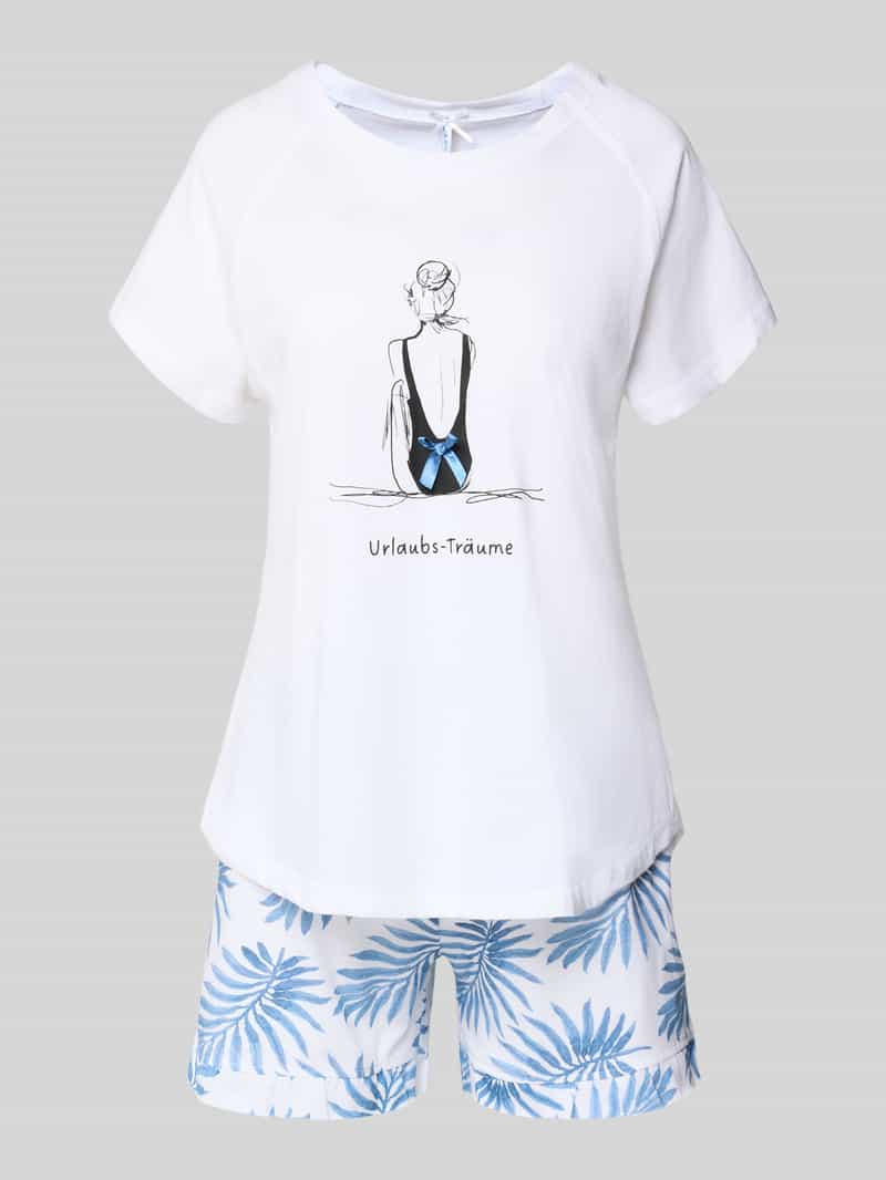 regular fit pyjama met strikdetail