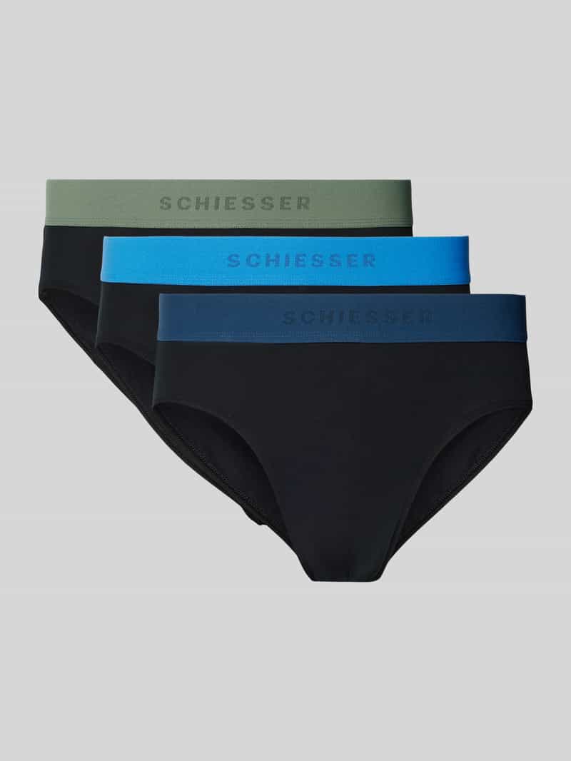 Schiesser Slip met elastische band met label in een set van 3 stuks
