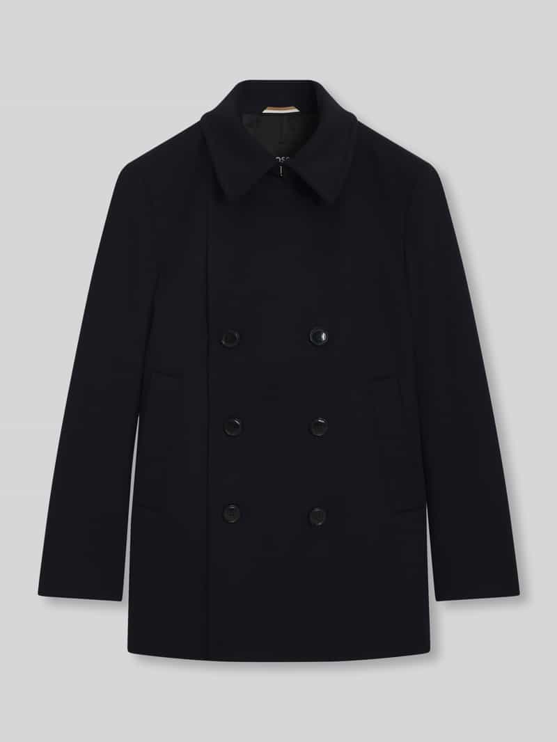 Boss Slim fit trenchcoat van een mix van wol en kasjmier model 'HYDE'