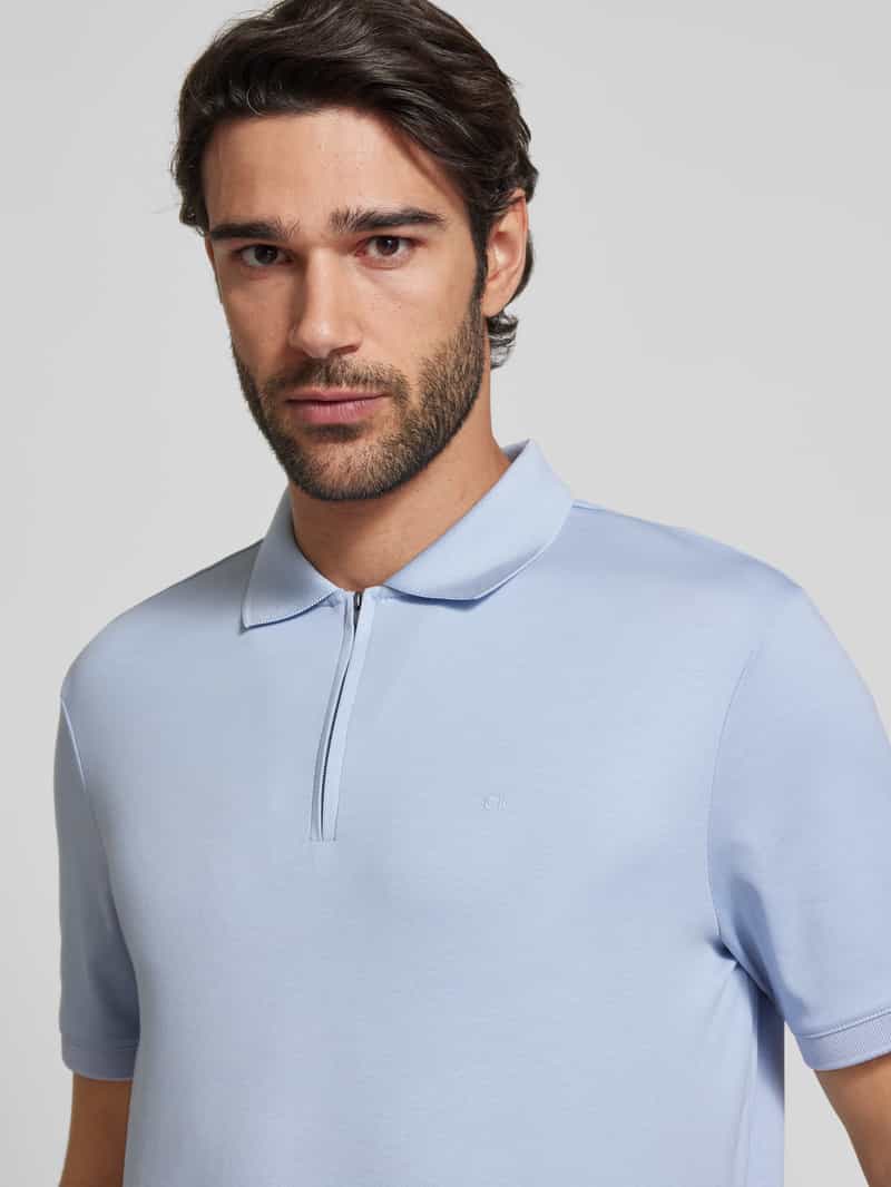 CK Calvin Klein Slim fit poloshirt met logostitching model 'LIQUID TOUCH'