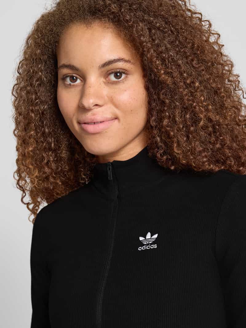 adidas Originals Jack in riblook met labelstitching en ritssluiting