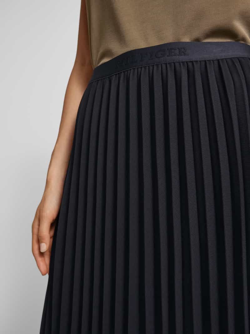 Tommy Hilfiger Loose fit plissérok met elastische band
