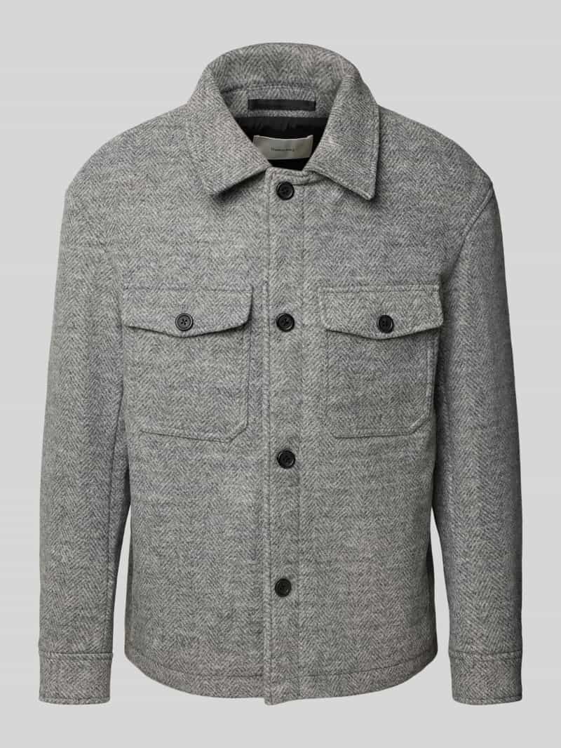 Selected Homme Regular fit wollen jack met platte kraag model 'MITCH'