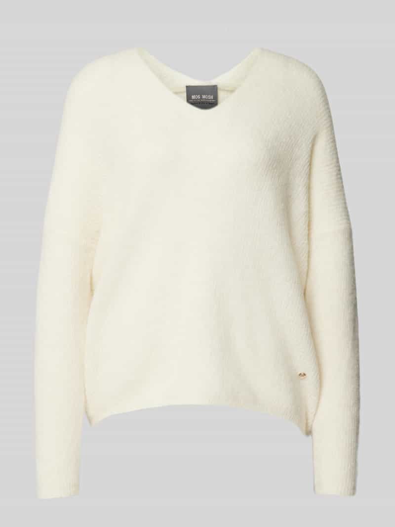 MOS MOSH Gebreide pullover met V-hals model 'THORA'