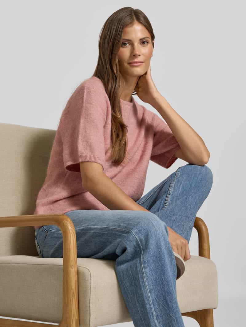 Ichi Gebreide pullover met ronde hals model 'KAMARA'