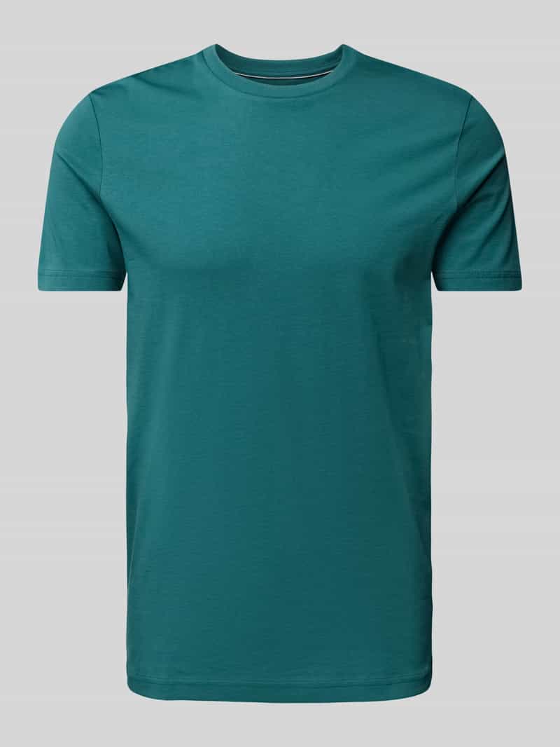 Christian Berg Men T-shirt met geribde ronde hals