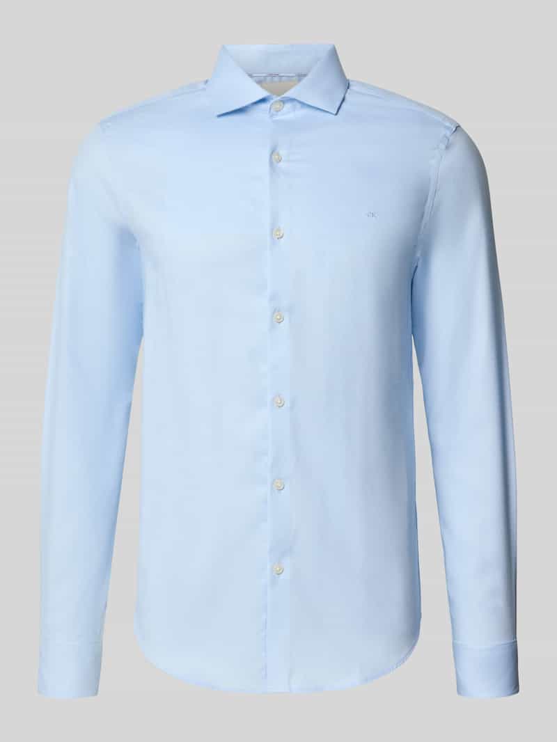 Slim fit zakelijk overhemd van katoenmix