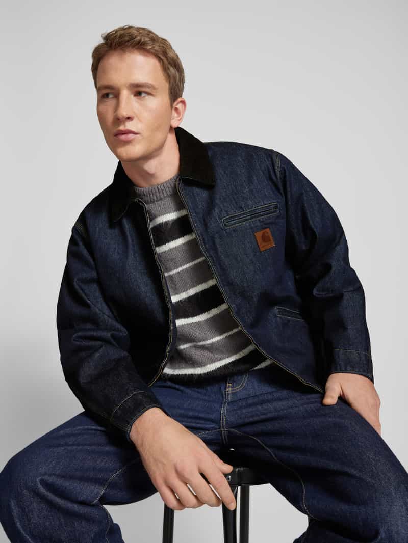Carhartt Work In Progress Jeansjack met paspelzakken model 'DETROIT'